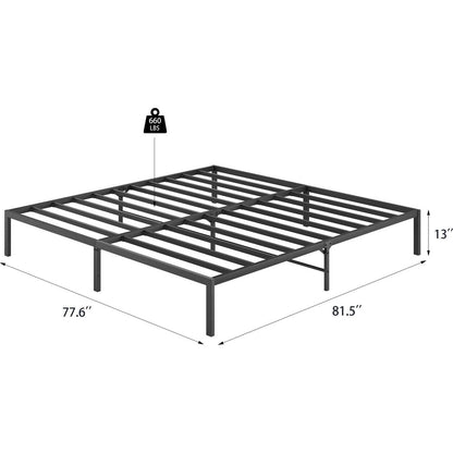Metal Platform Bed frame, Sturdy Metal Frame, No Box Spring Needed(King)