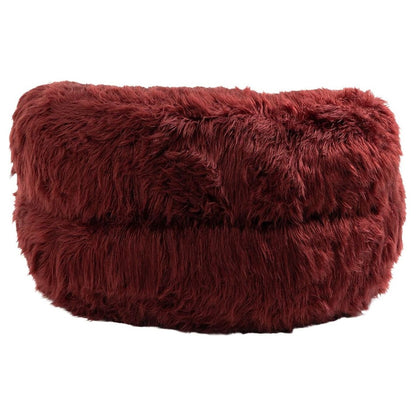 Bean Bag Chair Faux fur Lazy Sofa /Footstool Durable Comfort Lounger High Back Bean Bag Chair Couch for Adults and Kids, Indoor