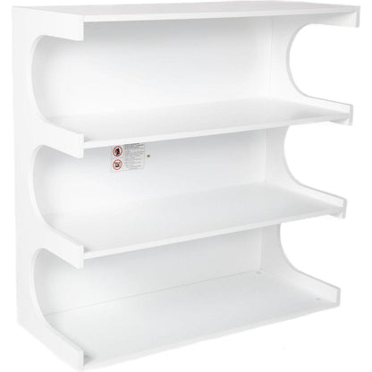 Multifunctional 4-Tier White Book Shelf & Coffee Table for Living Room Bedroom Dining Room Study Entryway, Creative Furniture Floor Bookshelf, Minimalist Organizer Storage Shelves