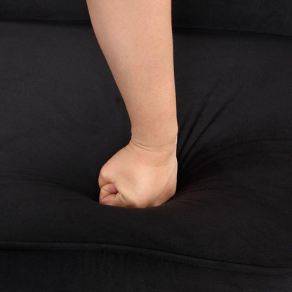 87.4" Sleeper Sofa Bed,2 in 1 Pull Out sofa bed L Shape Couch with Storage Ottoman for Living Room,Bedroom Couch and Small Apartment, Black