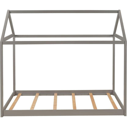 Twin Size Wooden House Bed, Gray(New)