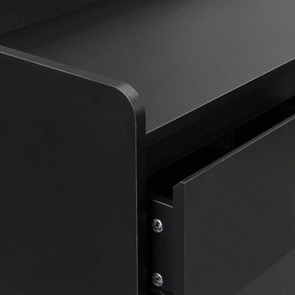 Sleek and Contemporary Shoe Cabinet with Adjustable Shelves, Minimalist Home Organizer with Solid Wood Legs, Storage Sideboard for Entryway, Living Room, Black