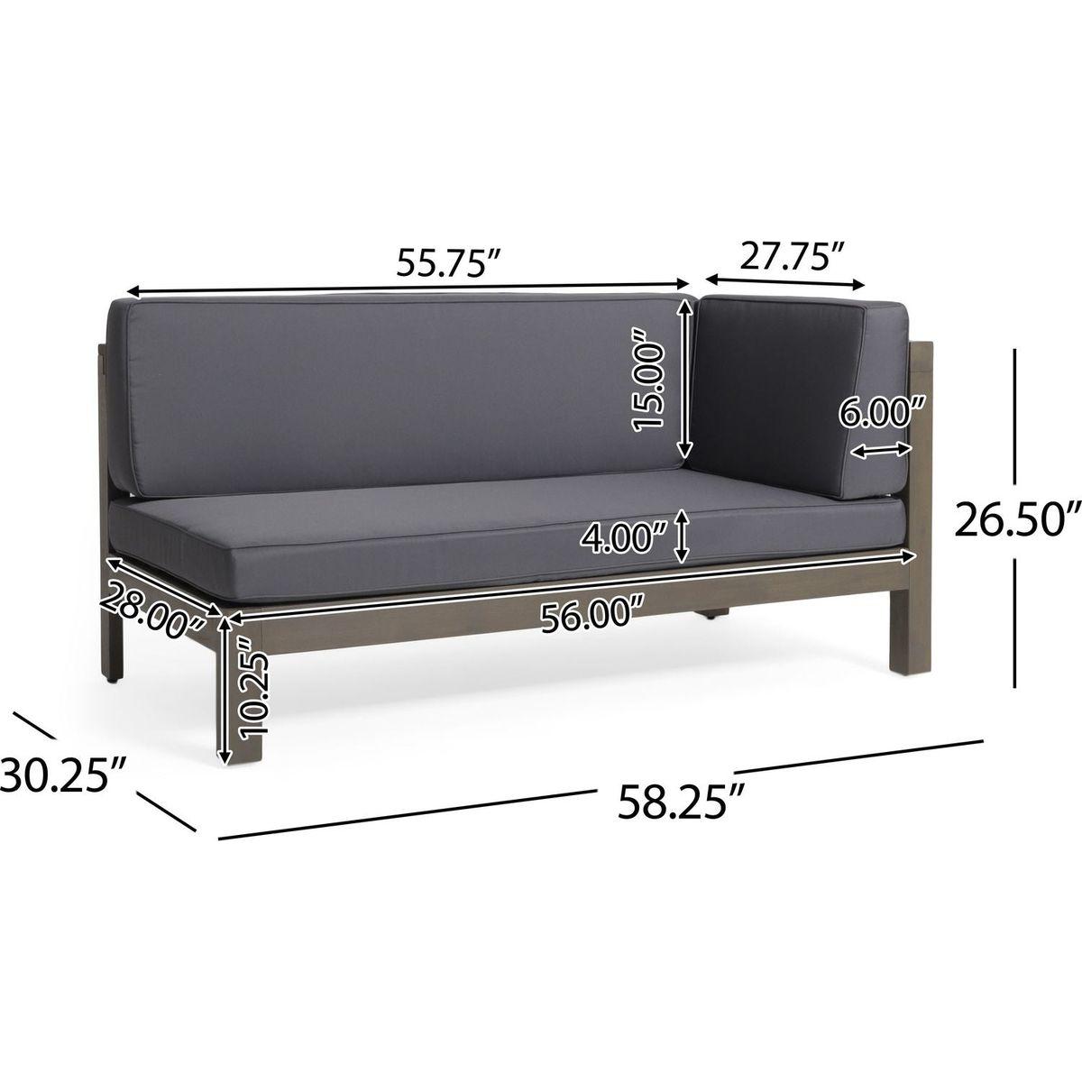BRAVA X-BACK LEFT CORNER BENCH OF SET 2