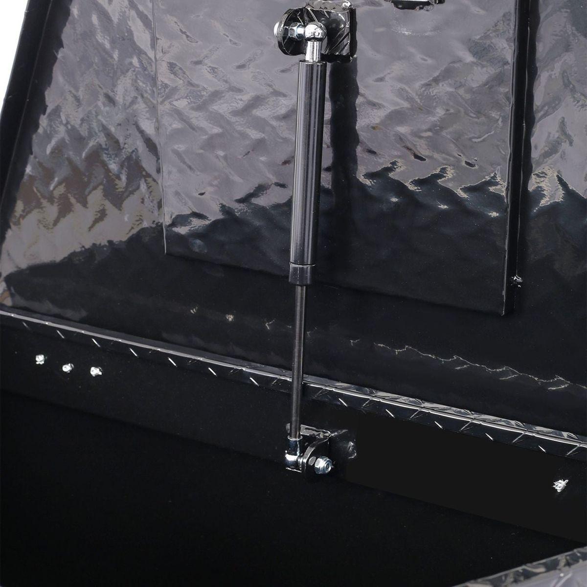 29inch Aluminum tool box,heavy duty truck bed tool box,outdoor trailer pickup storage tool box,RV storage organizer,underbody box w/lock keys,black 29x16.5x18.5inch