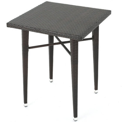 32" SQUARE WICKER BAR TABLE