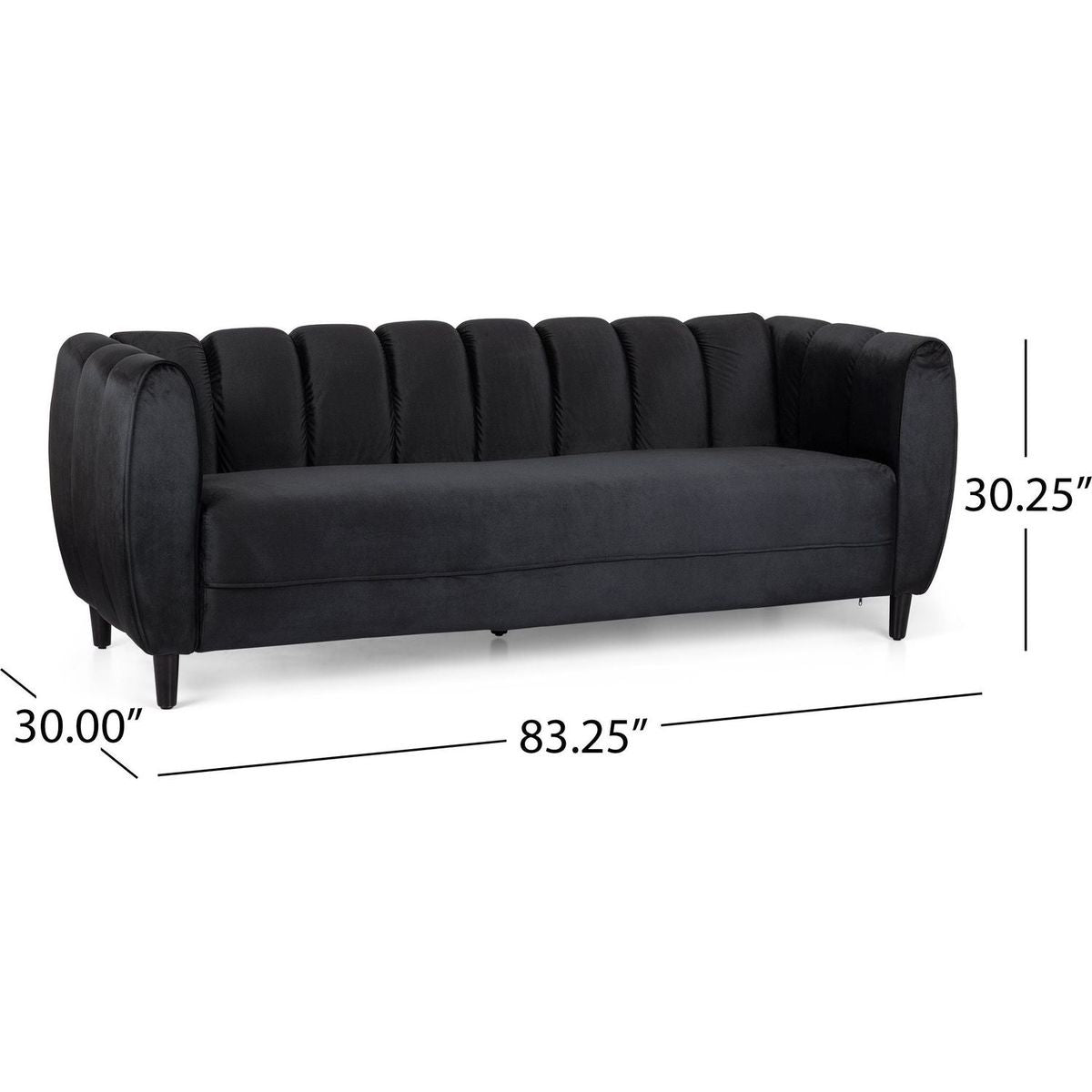 Miranda Velvet 3-Seater Sofa