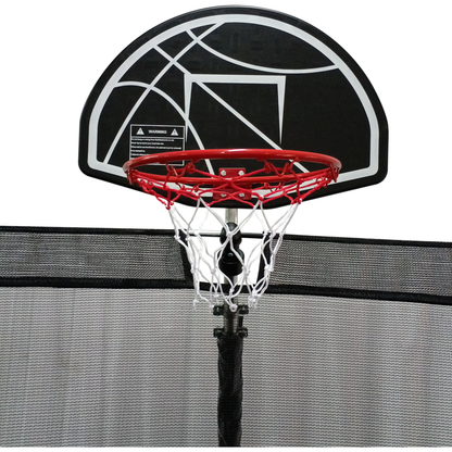 15FT Trampoline with Basketball Hoop - Recreational Trampolines with Ladder ,Shoe Bag and Galvanized Anti-Rust Coating