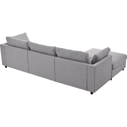 Upholstery Convertible Sectional Sofa, L Shaped Couch with Reversible Chaise