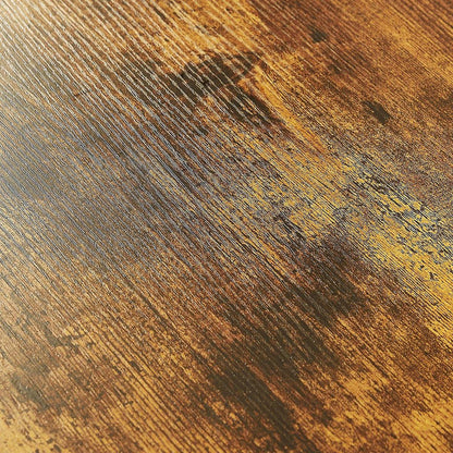 Bar Table Set with 2 Bar stools PU Soft seat with backrest, Rustic Brown, 43.31" L x 15.75" W x 35.43" H.