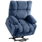 Power Lift Recliner Chair Recliners for Elderly with Heat and Massage Recliner Chair for Living Room with Infinite Position and Side Pocket,USB Charge Port,Blue