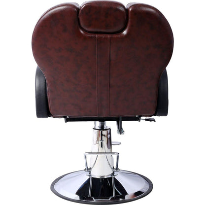 Artist hand Hair Stylist All Purpose Barber Chair for Barbershop Salon Chair,Heavy Duty Hydraulic Barber Chair Spa Furniture Shampoo Reclining Extra Wider Seat Beauty Hair Salon Equipment, brown