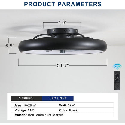 Ceiling Fan with Lights Dimmable LED