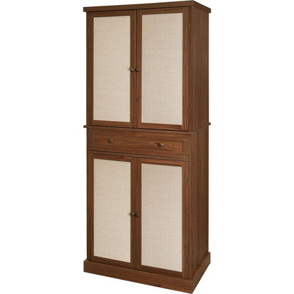 4 Door Cabinet with 1 Drawer, with 4 Adjustable Inner Shelves, Storage Cabinet