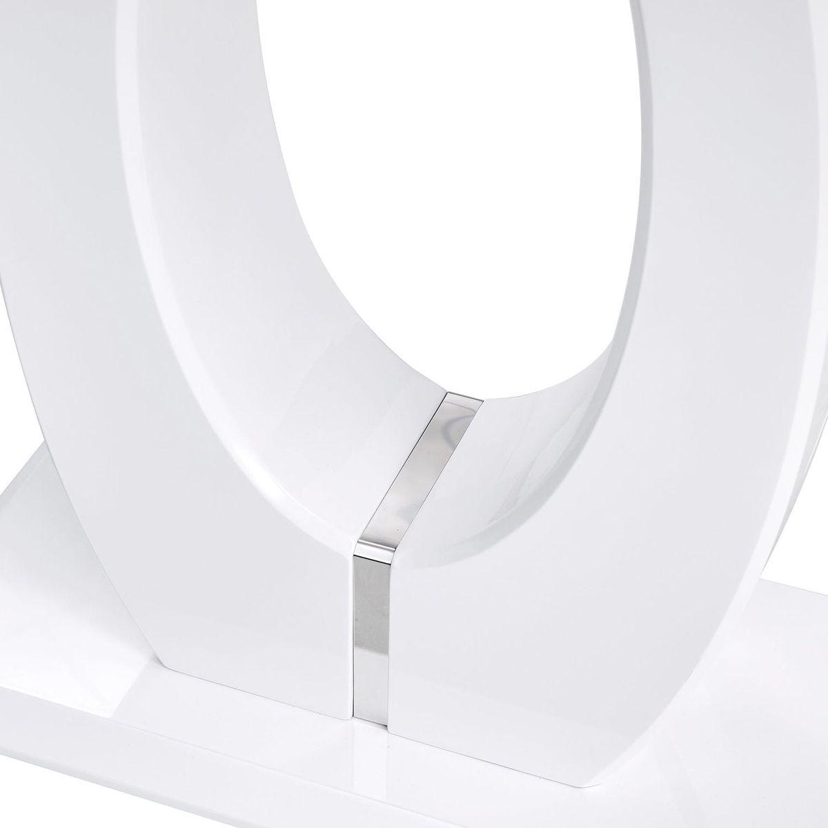 Modern Simple Glossy White Rectangular Counter Bar Table 47.24" x 18.11" x 29.52" For Living Room Bedroom Bedside Entrance House Balcony Office Bathroom.