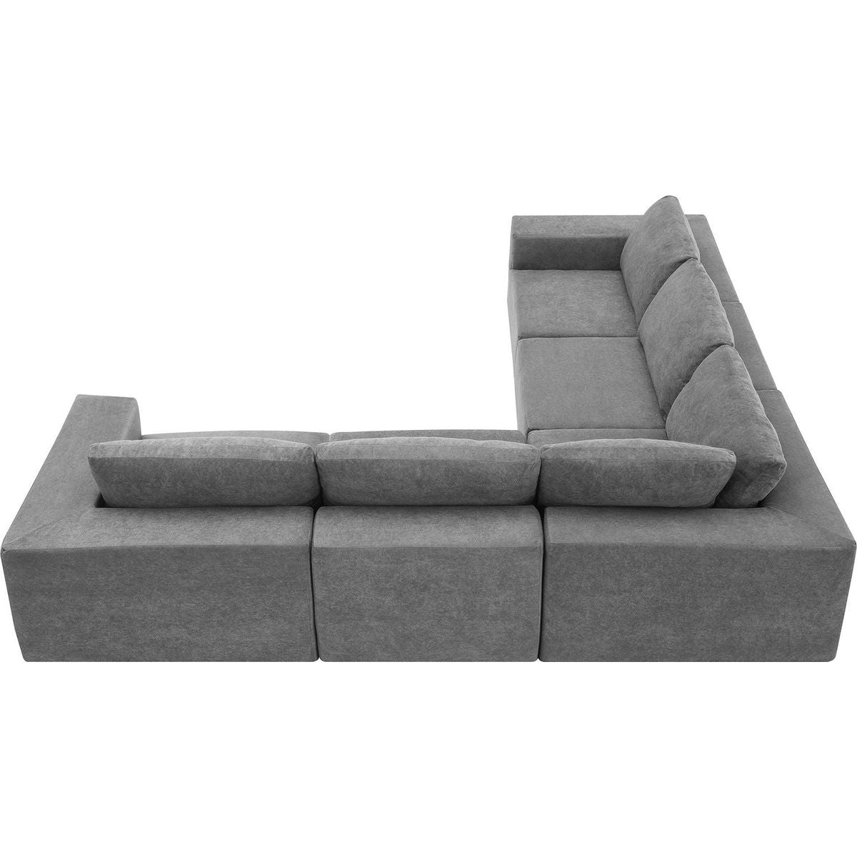 116x116" Modular L Shaped Sectional Sofa,Luxury Floor Couch Set,Upholstered Indoor Furniture,Foam-Filled Sleeper Sofa Bed for Living Room,Bedroom,5 PC Free Combination,3 Colors