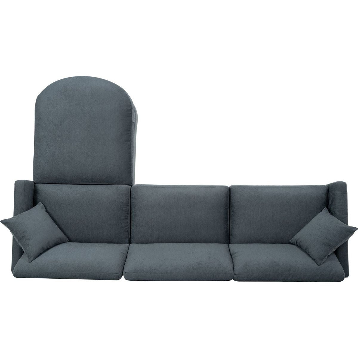 107.87'Sectional Sofa Couch With 1 Ottoman,Seat Cushion and Back Cushion Removable