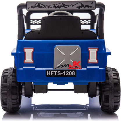 12V Kids Ride On Electric Truck Car W/Parents Control,2WD,Four-wheel suspension,Early education function,Adjustable volume,USB,MP3,Bluetooth,Microphone jack,Power display,LED lights For kids aged 3+.