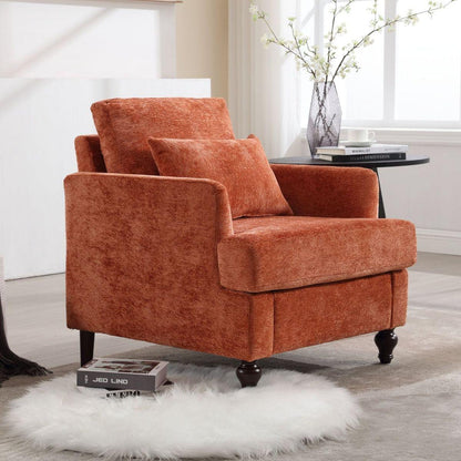 Wood Frame Armchair, Modern Accent Chair Lounge Chair for Living Room