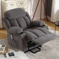 Power Lift Recliner Chair with Heat and Massage Electric Fabric Recliner Chair for Elderly with Side Pocket, USB Charge Port, Remote Control for Living Room (Grey)A+B