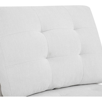 U shape Modular Sectional Sofa,DIY Combination,includes Four Single Chair and Two Corner,Ivory Chenille