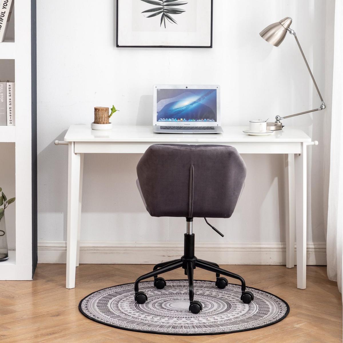 Eldon Diamond Tufted Adjustable Swivel Office Chair, Gray - Streamdale Furniture