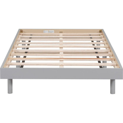 Modern Design Twin Size Floating Platform Bed Frame for Grey Color