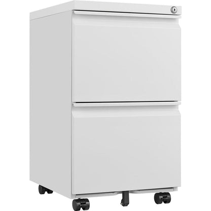 Metal 2 Drawer Mobile File Cabinet with Lock, Under Desk Office Steel Filing Cabinet, 25.6"H Legal/Letter Size Files Storage Cabinet,Black