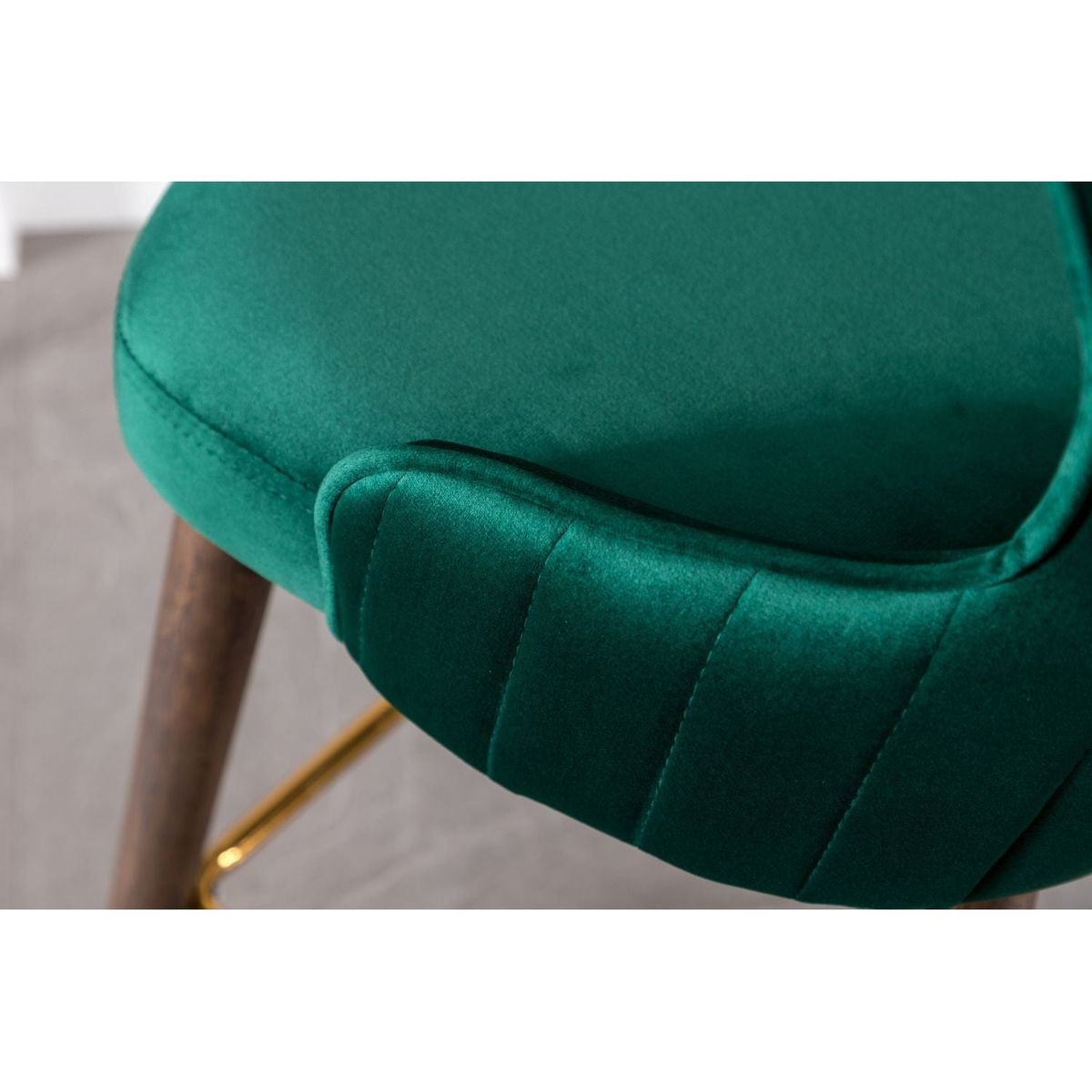 Leland Fabric Upholstered Wingback Bar Stools, Set of 2, Green