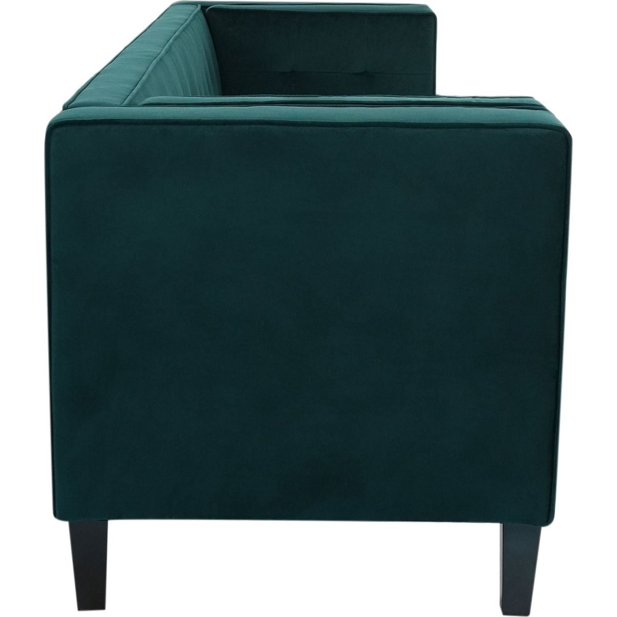 3-Seater Sofa, Upholstered Tufted Coach, Velvet Sofa, Green