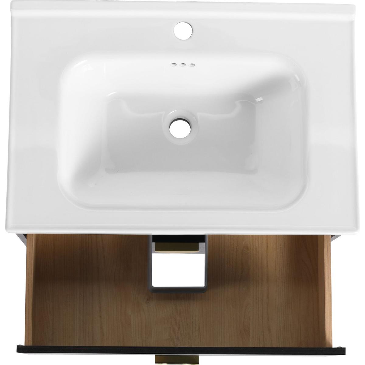 28 Inch Wall-Mounted Bathroom Vanity With Sink, For Small Bathroom (KD-Packing)