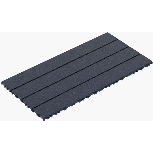 2FT Patio Deck Tiles, DIY Module Interlocking Decking Tiles Floor Tile,Easy and Quick Installation Court Tiles for Porch Poolside Balcony Backyard 24pcs DARK GRAY