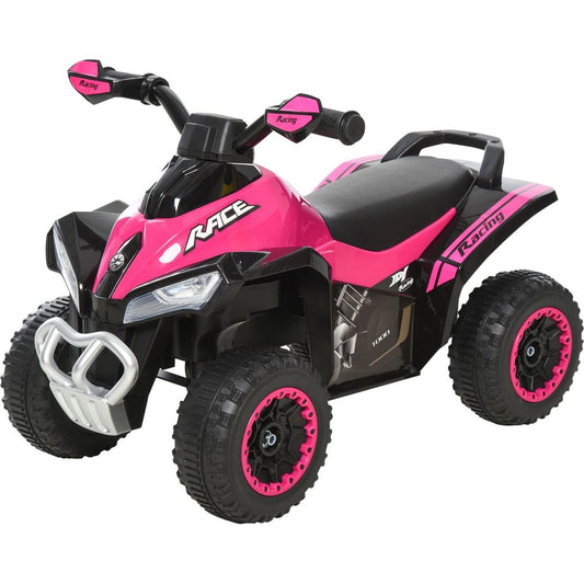 NO Power Kids Ride On Push Car, Ride Racer, Foot-to-floor Sliding Car, Walking ATV Toy with Music, Lights, for 1.5-3 Years Old, Pink