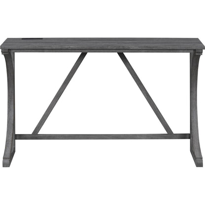 Bar Table Set with Power Outlet, Bar Table and Chairs Set, 4 Piece Dining Table Set, Industrial Breakfast Table Set, for Living Room, Dining Room, Game Room