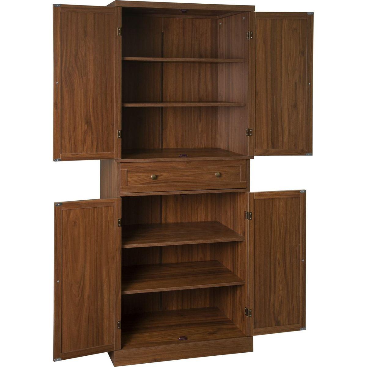 4 Door Cabinet with 1 Drawer, with 4 Adjustable Inner Shelves, Storage Cabinet