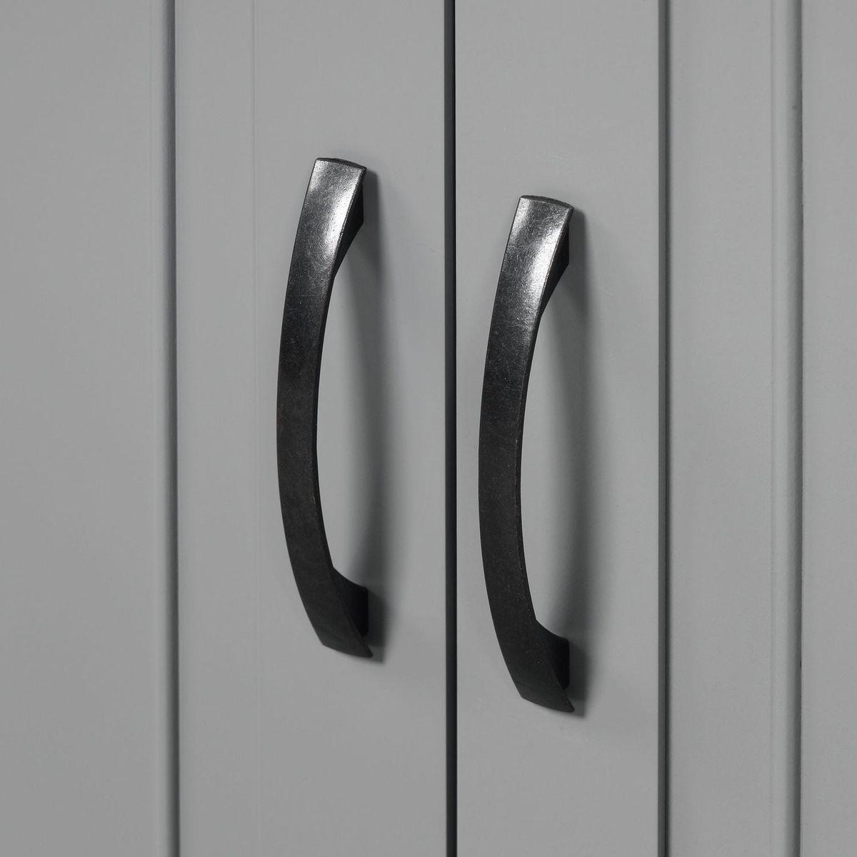 Bathroom Storage Cabinet with Doors and Drawer, Multiple Storage Space, Adjustable Shelf, Grey