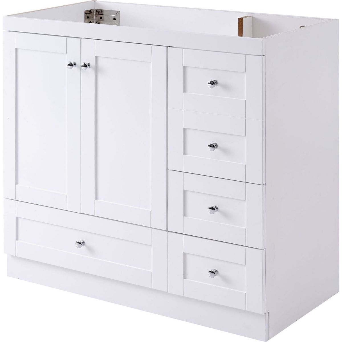 [Cabinet Only] 36" White Bathroom Vanity(Sink not included)