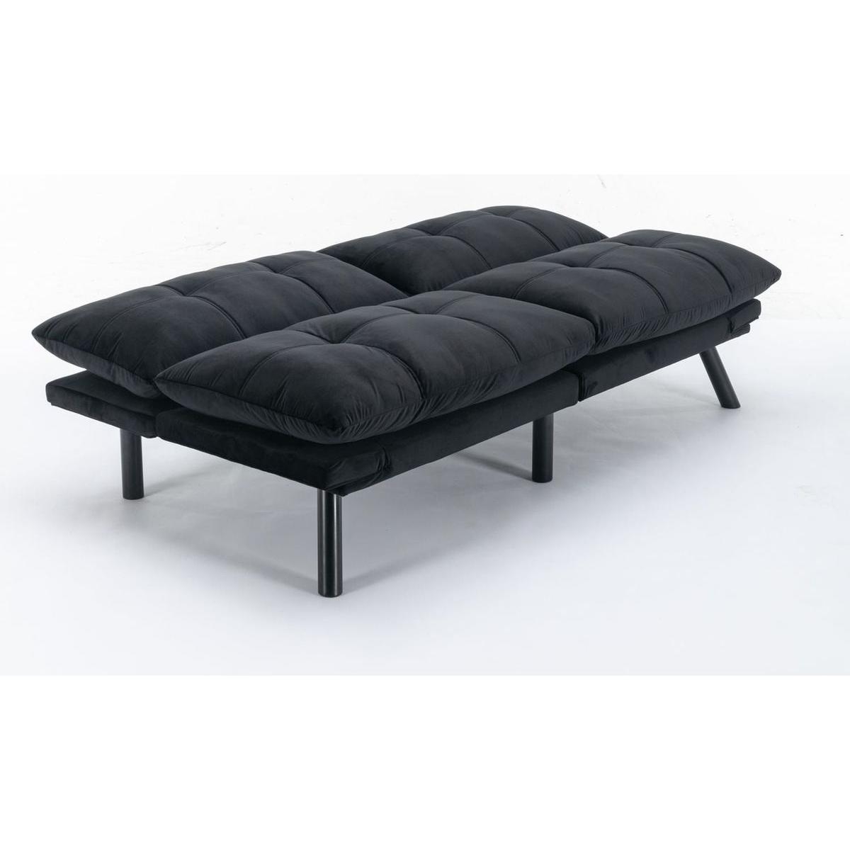 Black Convertible Folding Modern sofa Bed