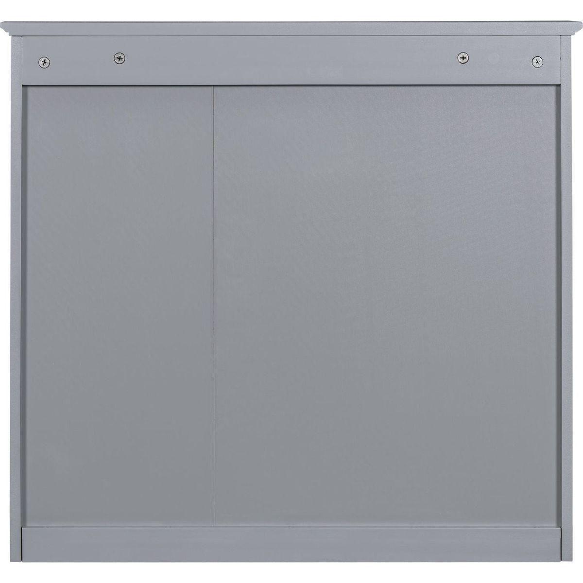 30" x 28" Medicine Cabinet, Wall Mounted Bathroom Storage Cabinet, Modern Bathroom Wall Cabinet with Mirror,Medicine Cabinet, Mirror Cabinet with 3 Open Shelves (Not Include Bathroom Vanity) - Streamdale Furniture