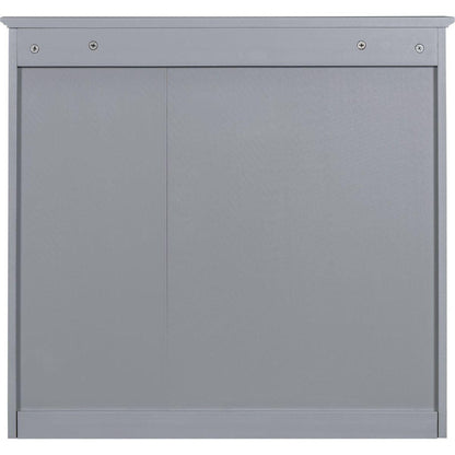 30" x 28" Medicine Cabinet, Wall Mounted Bathroom Storage Cabinet, Modern Bathroom Wall Cabinet with Mirror,Medicine Cabinet, Mirror Cabinet with 3 Open Shelves (Not Include Bathroom Vanity) - Streamdale Furniture