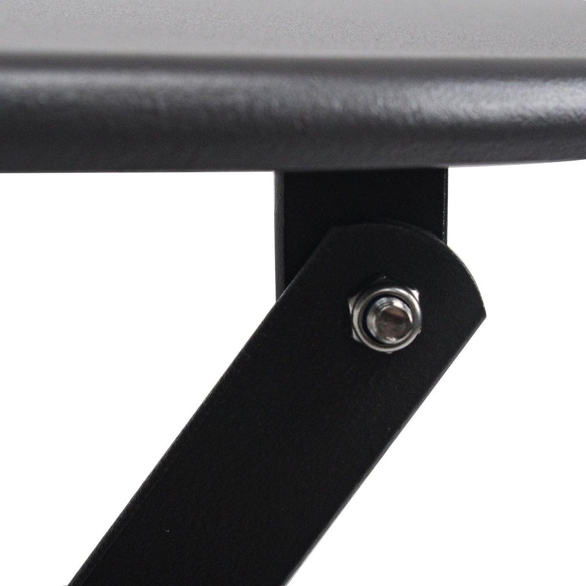 3 Pieces Patio Bistro Balcony Metail Chair Table Set-Gray