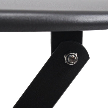 3 Pieces Patio Bistro Balcony Metail Chair Table Set-Gray