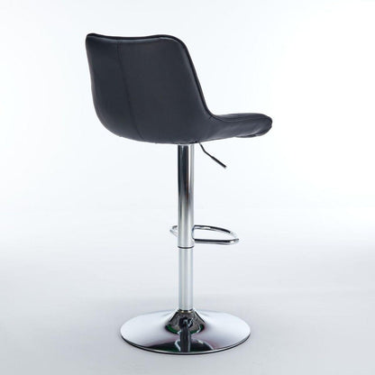 Counter Height Bar Stools Kitchen Island Barstools Adjustable Swivel Counter Stool Bar Height Island Chairs with Back,Set of 2, Black