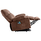 Power Lift Recliner Chair Recliners for Elderly with Heat and Massage Recliner Chair for Living Room with Infinite Position and Side Pocket,USB Charge Port,BROWN