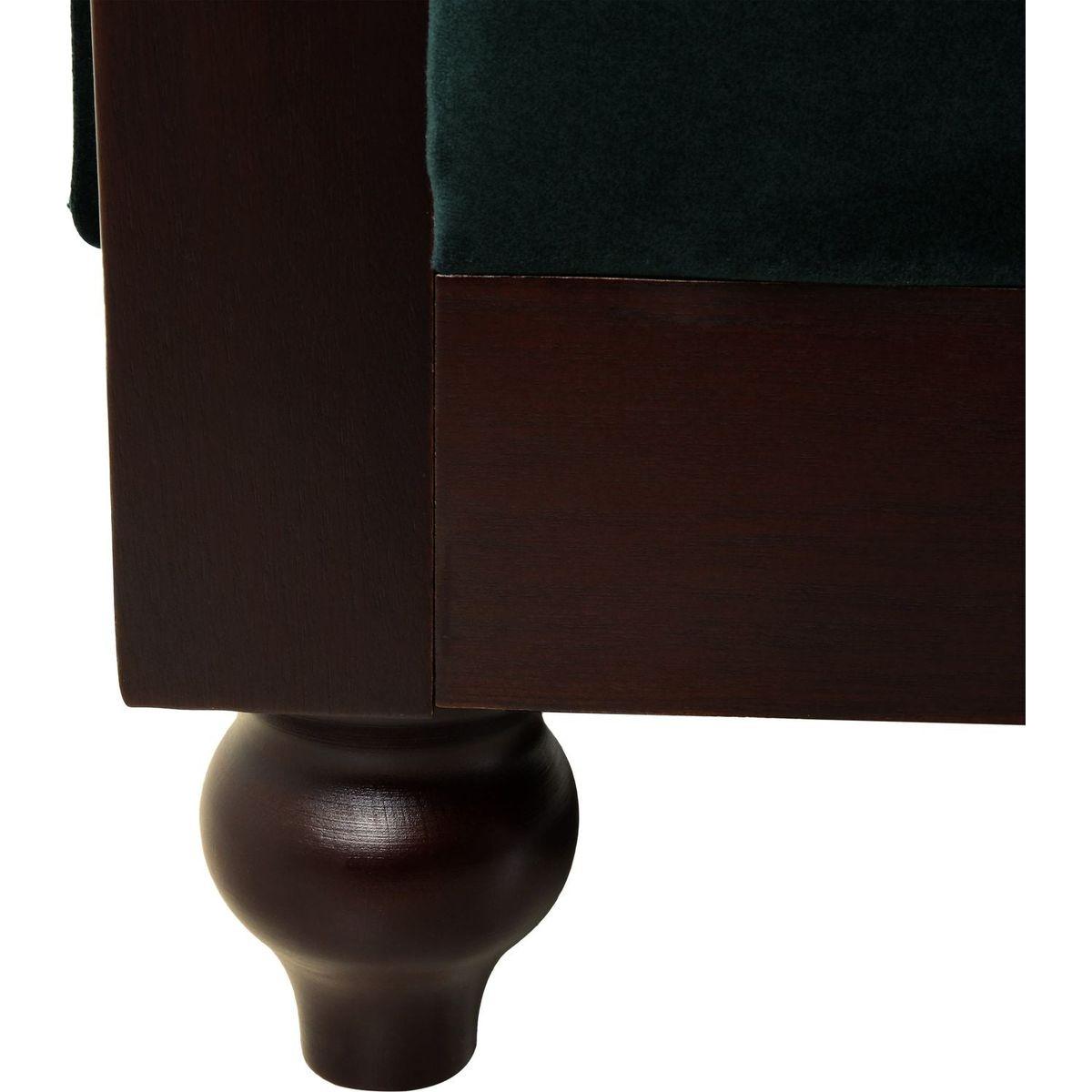 VIVALUX 59.44" Chesterfield Velvet Loveseat Sofa,2-Person Rolled Arm Dutch Plush Upholstered Sofa Couch with Tufted Button for Living Room, Bedroom, Small Places,Forest Green