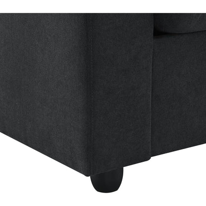 100.4x64.6" Modern Sectional Sofa,L-shaped Couch Set with 2 Free pillows,4-seat Polyester Fabric Couch Set with Convertible Ottoman for Living Room, Apartment, Office,4 Colors