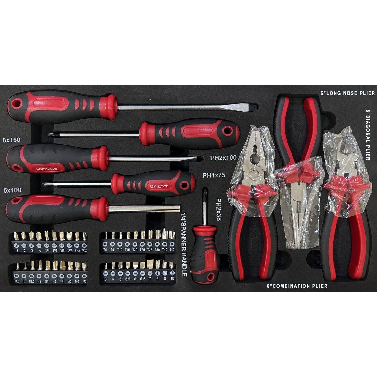 3 Drawers Tool Box with Tool Set