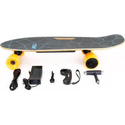 Small Electric Skateboard with Remote Control, 350W, Max 10 MPH, 7 Layers Maple E-Skateboard, load up to 100kg for Adult, Teens, and Kids