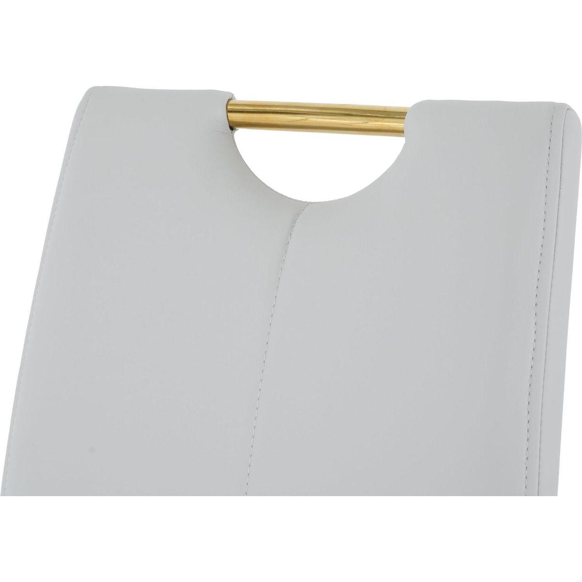 Modern Dining Chairs with Faux Leather Padded Seat Dining Living Room Chairs Upholstered Chair with gold Metal Legs Design for Kitchen, Living, Bedroom, Dining Room Side Chairs Set of 2