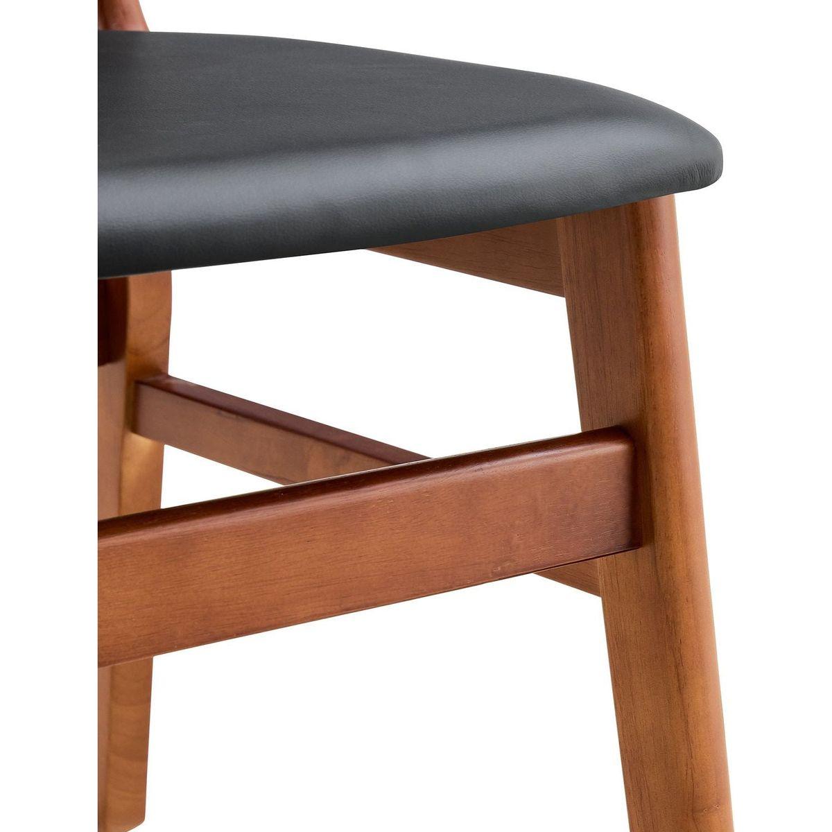 The stylish and durable solid wood dining chair, small curved back, PU cushion, and beautiful shape match perfectly with any room and everyday use
