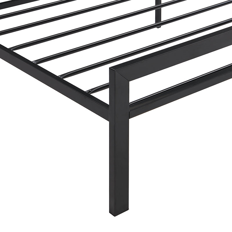 Twin Size metal bed Sturdy System Metal Bed Frame, Modern style and comfort to any bedroom, black